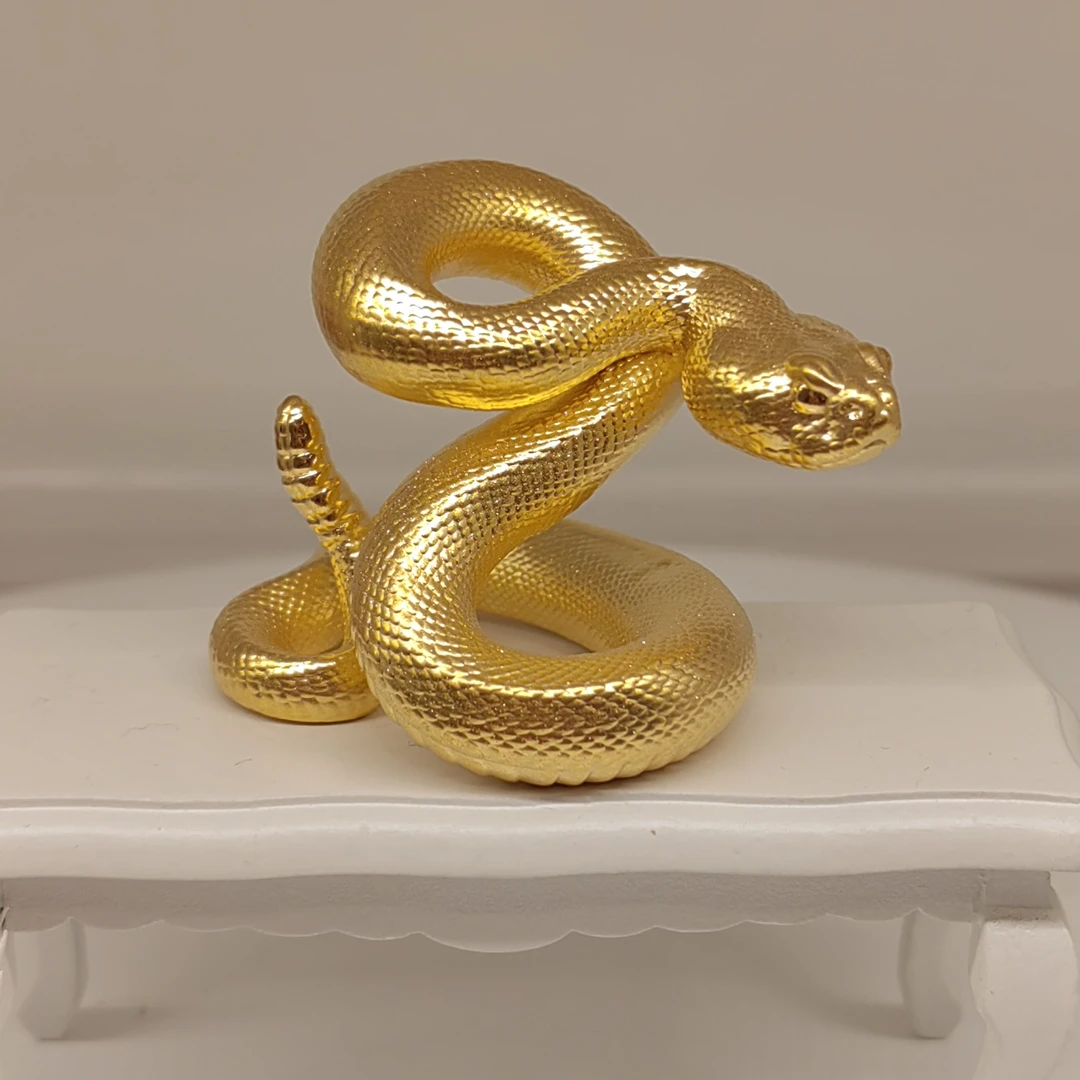 (壹凡黄金)投资金足金999黄金生肖蛇灵蛇动物摆件收藏送礼