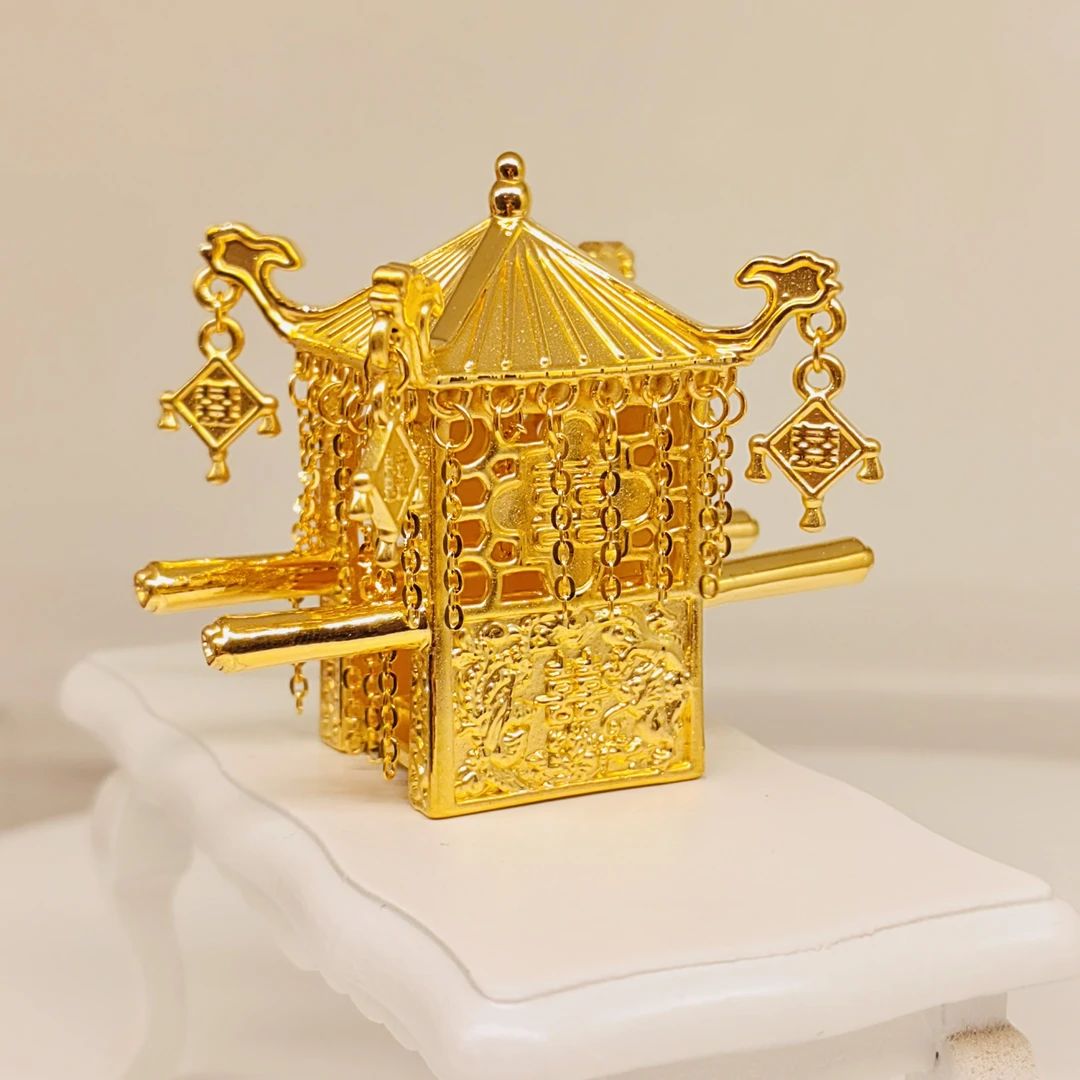 （壹凡黄金）投资金足金999花轿喜轿婚嫁黄金摆件送女儿结婚礼物