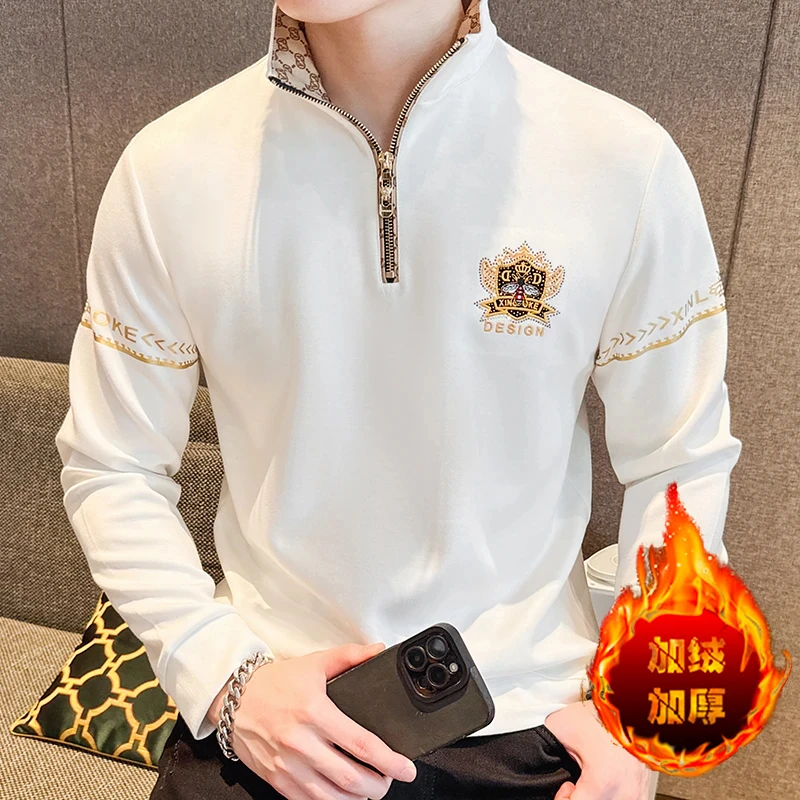 2025新品太空棉小蜜蜂刺绣立领卫衣拉链长袖（总裁版）