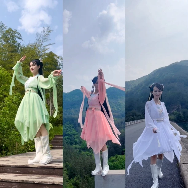 日常短裙款古风仙侠套装仙女服