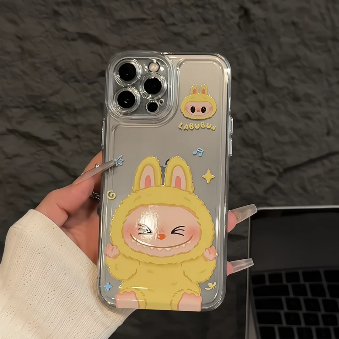 适用苹果iPhone16pro手机壳15pro太空壳华为奶黄色小怪兽mate小米