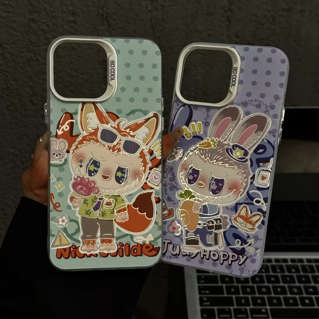 适用苹果15磨砂iPhone16pro手机壳华为p尼克小怪兽mate60防摔小米