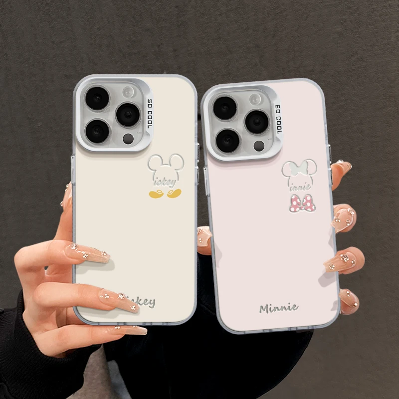 适用苹果15磨砂iPhone14pro手机壳oppo华为p英文米奇头mate60防摔