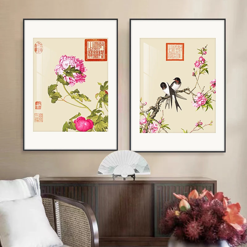 郎世宁仙萼长春图十字绣2024新款客厅卧室书房宫廷名画花卉手工绣