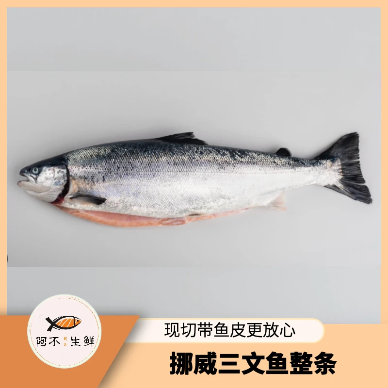 【阿不生鲜挪威整条】改价链接 冰鲜三文鱼 去骨去刺精修带皮发货
