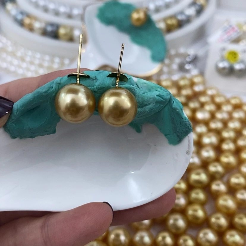 【闪购商品】海水珍珠耳饰18K金镶嵌x****1