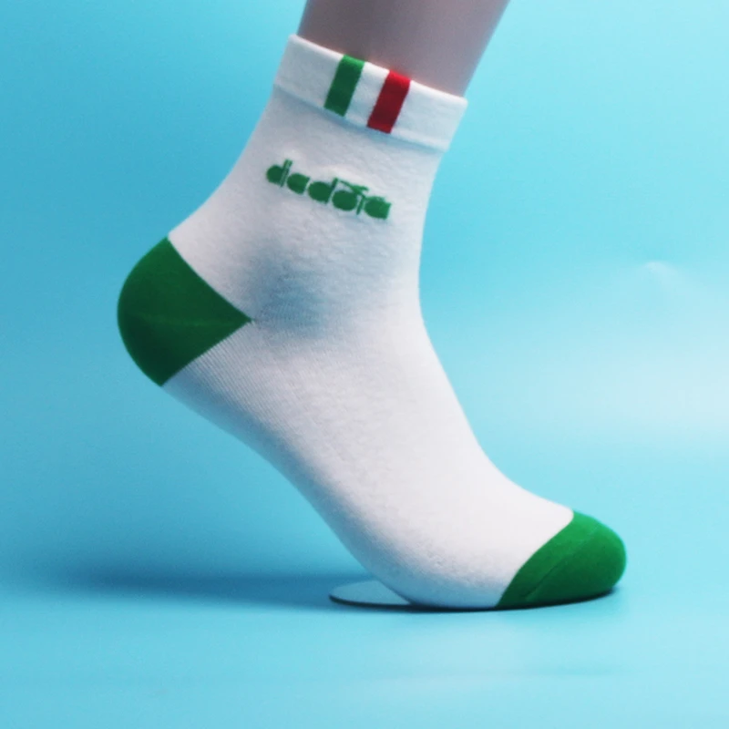 迪亚多纳男鞋中筒袜子春秋季款低筒袜防臭纯棉透气吸汗男女经典袜