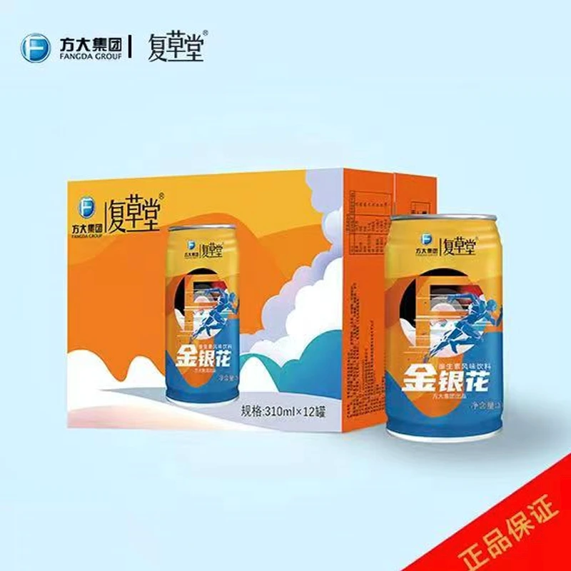 复草堂 金银花维生素风味饮料310ml*12罐整箱健康饮品食用饮用