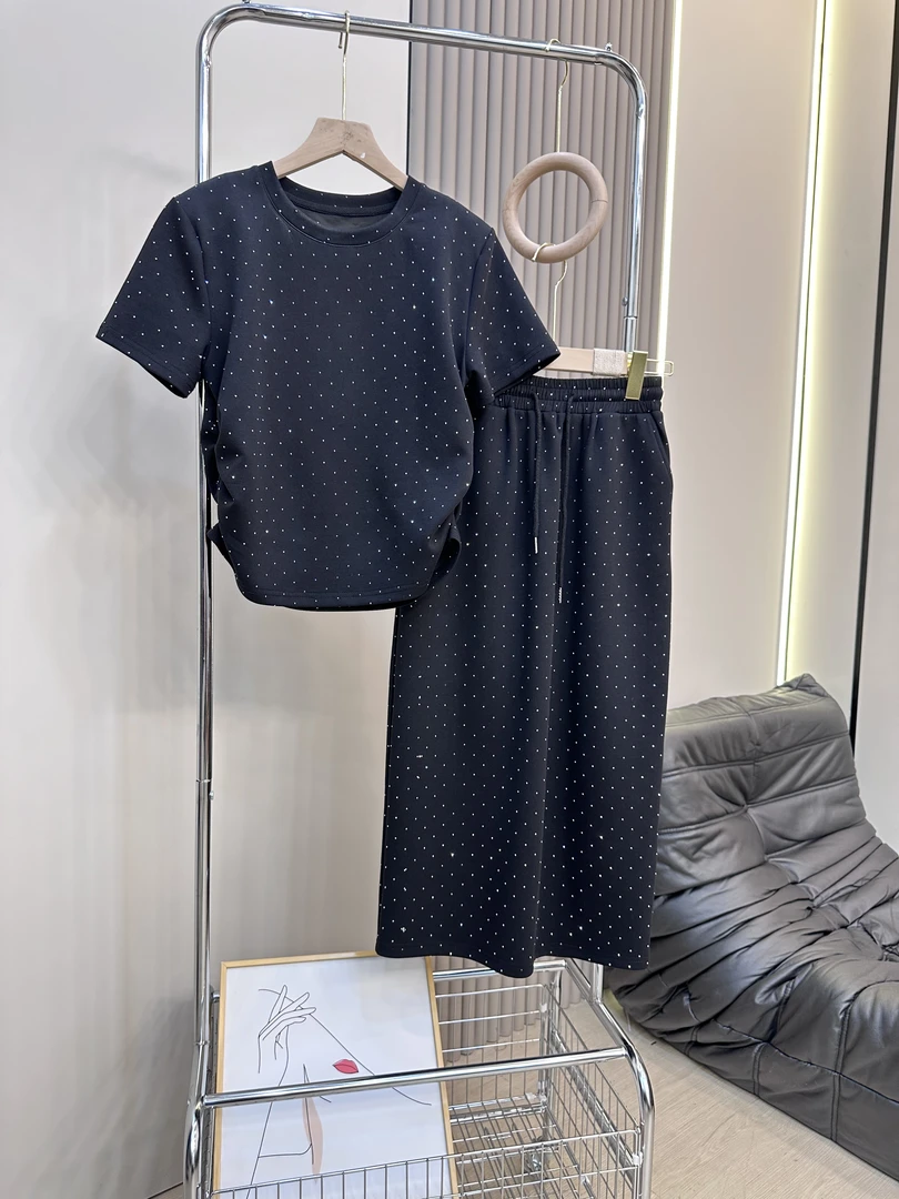 【六六】夏季短袖两件套套装气质时尚休百搭闲款
