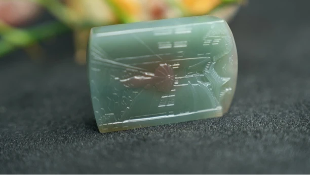 秦紫玉紫绿玛瑙苏工手作