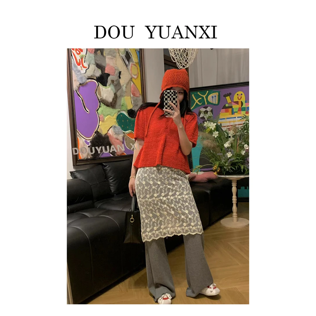 窦元囍【小红衫】女针织衫松弛潮流慵懒感百搭宽松显瘦ins韩版休闲