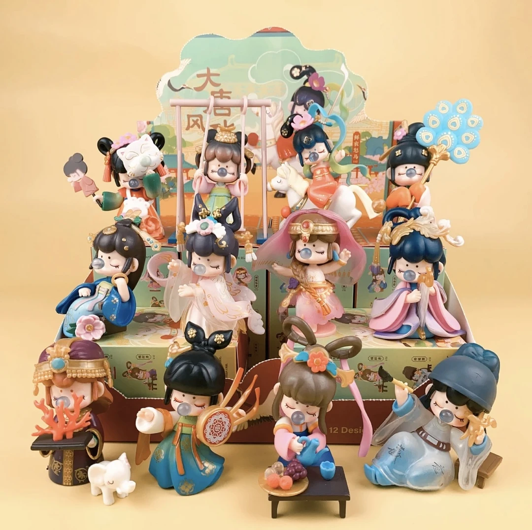 【国版】拍一拆二盒~大唐风华潮玩手办礼物挂件送礼隐藏盲盒