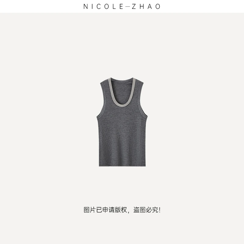 4NND868【贵姐NICOLE】2025休闲无袖背心打底背心