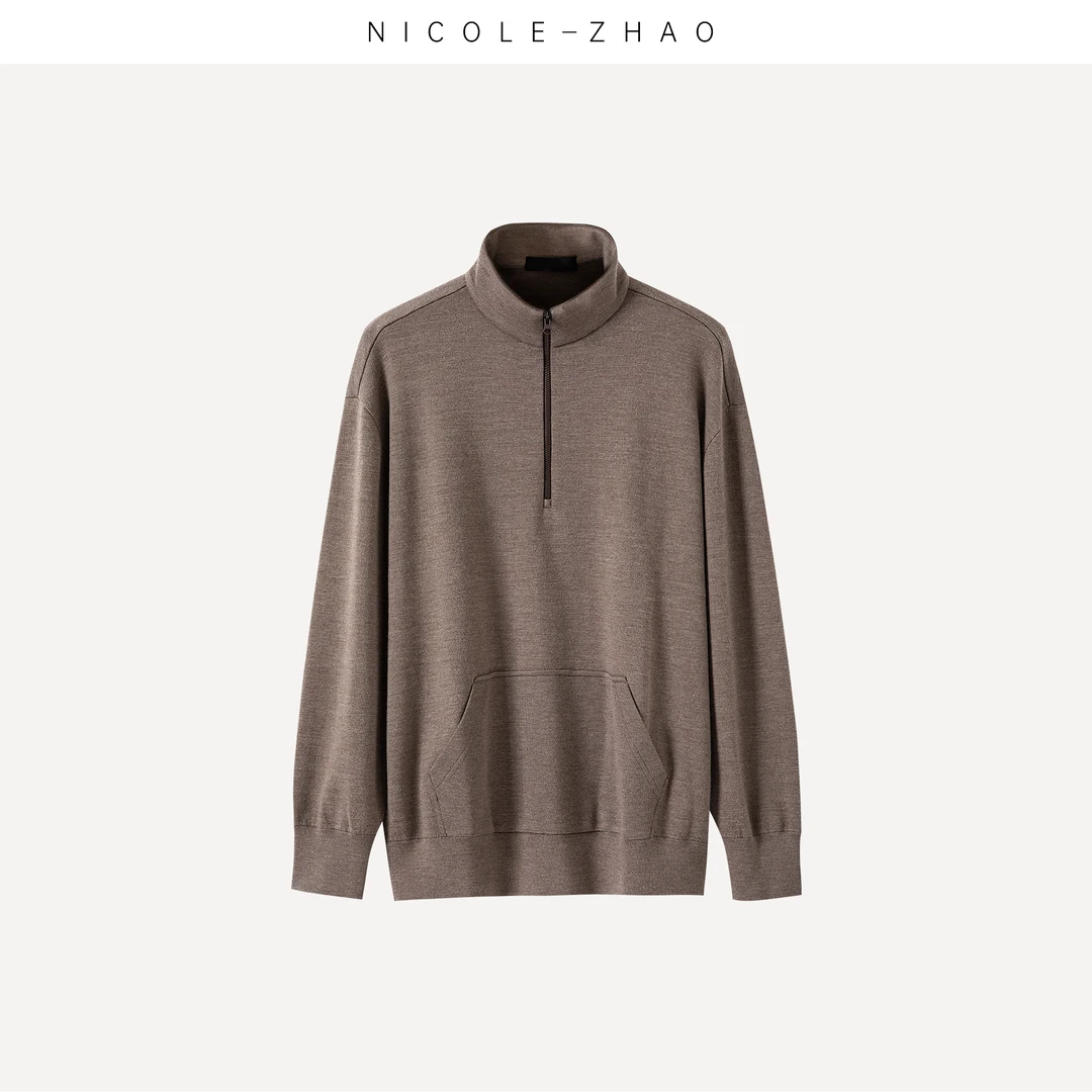 MR4193【贵姐NICOLE】春季休闲时尚立领上衣拉链卫衣气质百搭秋季