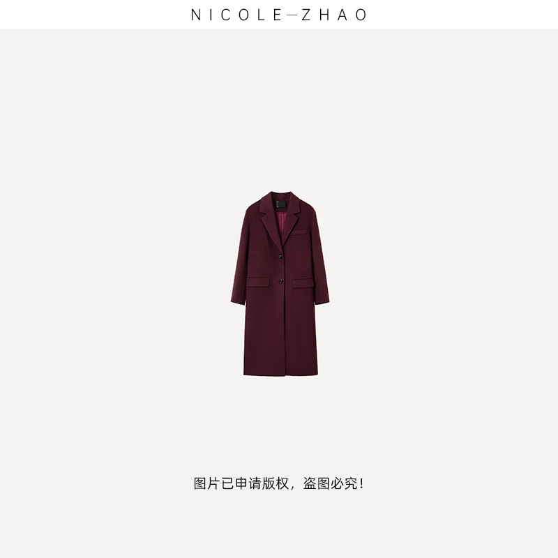 NZ2124【贵姐NICOLE】设计师款高级感经典气质百搭毛呢大衣