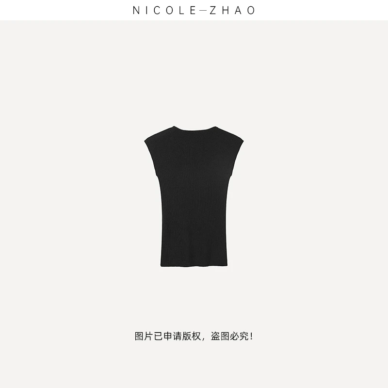 FJ5013/FJ5014【贵姐NICOLE】2024年新款无袖针织修身显瘦上衣女
