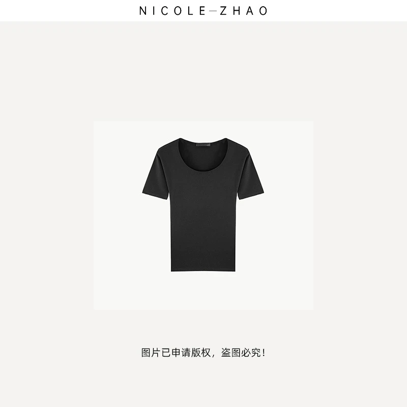 NZ4282【贵姐NICOLE】高端设计师款新款短袖T恤舒适打底女士