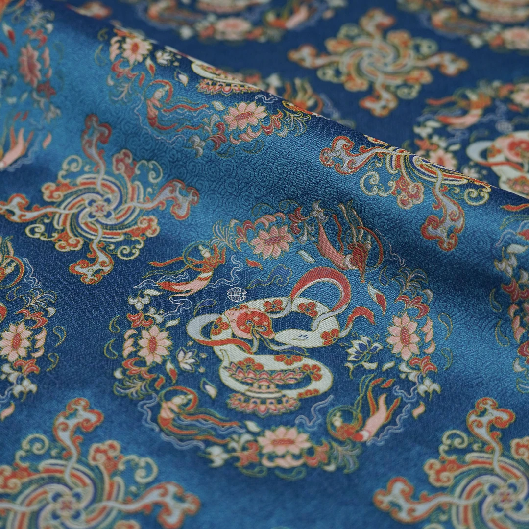 钱小萍宋锦-十二生肖-蛇  桑蚕丝面料（一经开裁不支持7天无理由）