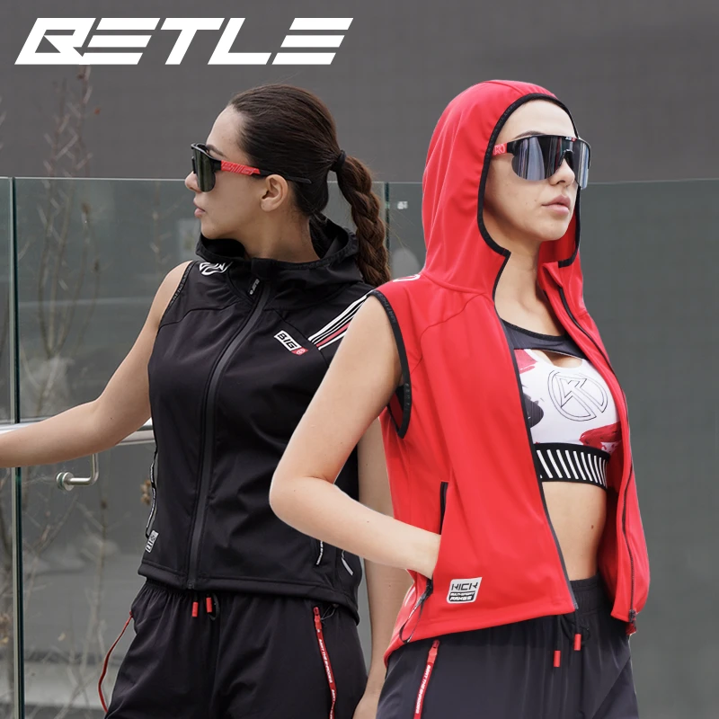 BigK 大K BEETLE 女子连帽运动夹克防风防泼水跑步马甲户外运动