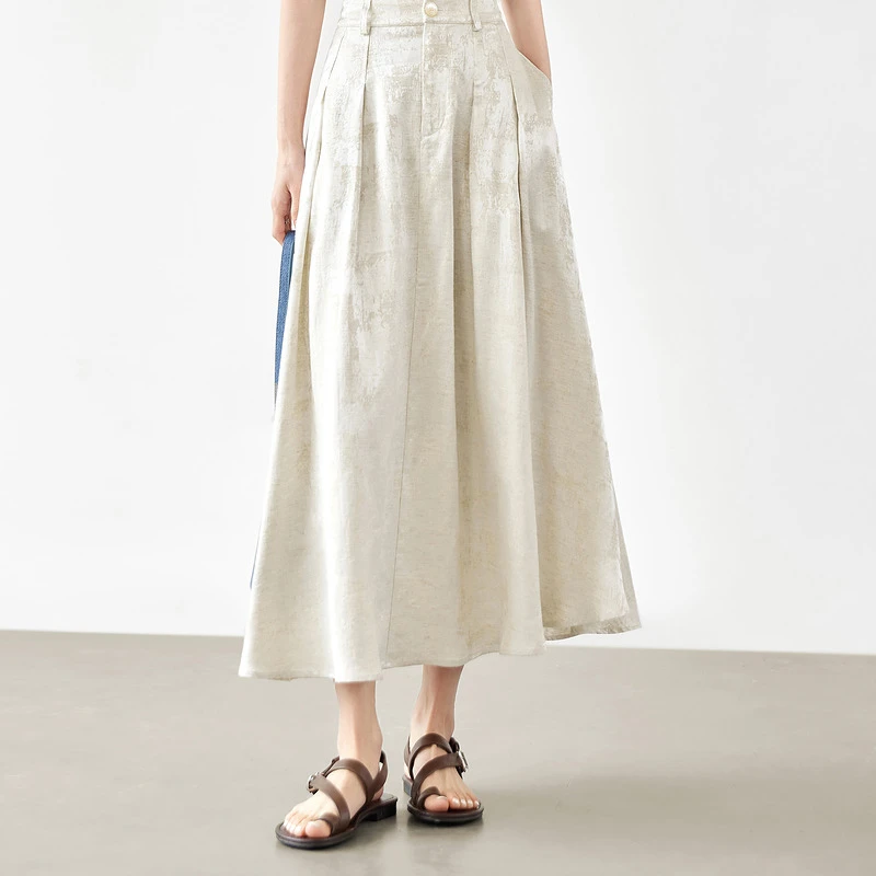 对白新款2024休闲简约时尚半身裙在柔软之境DBDY-EDS112