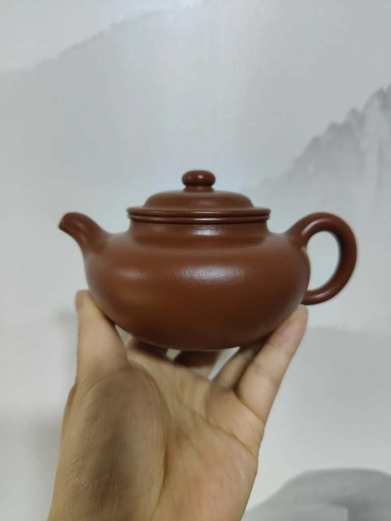 原矿老料朱泥莲子壶