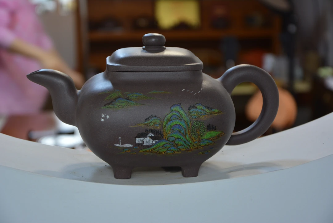 原矿天青老料大传炉壶