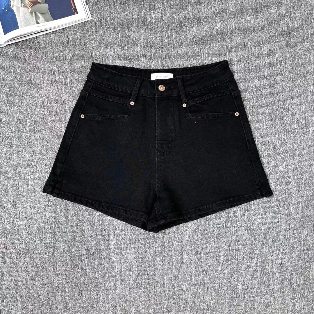 83241余小鱼【极简短裤】黑色简约设计休闲宽松时尚韩版短裤女装