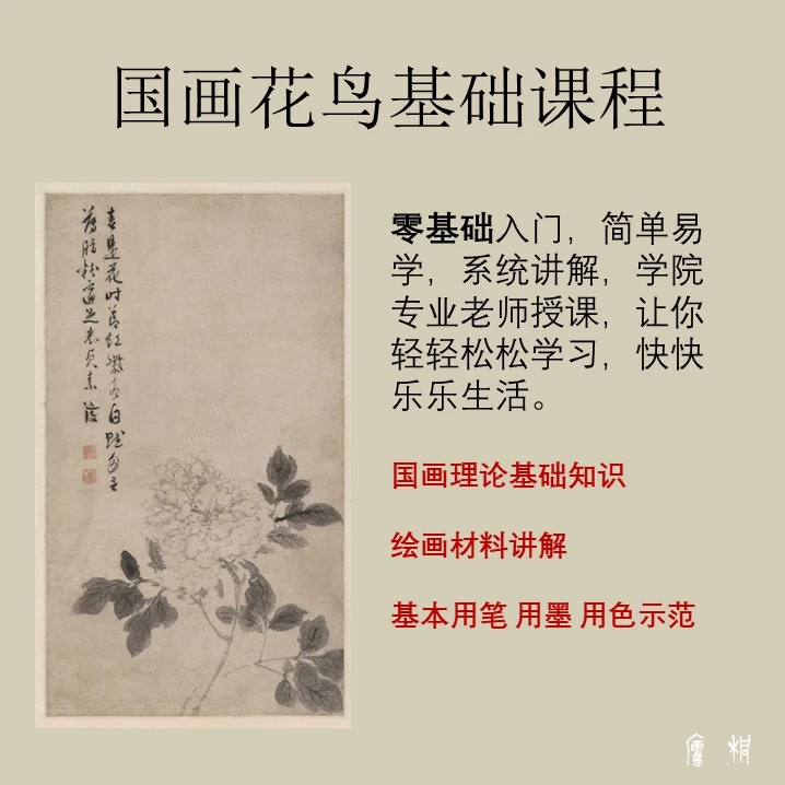 员峤讲国画之花鸟基础入门课程