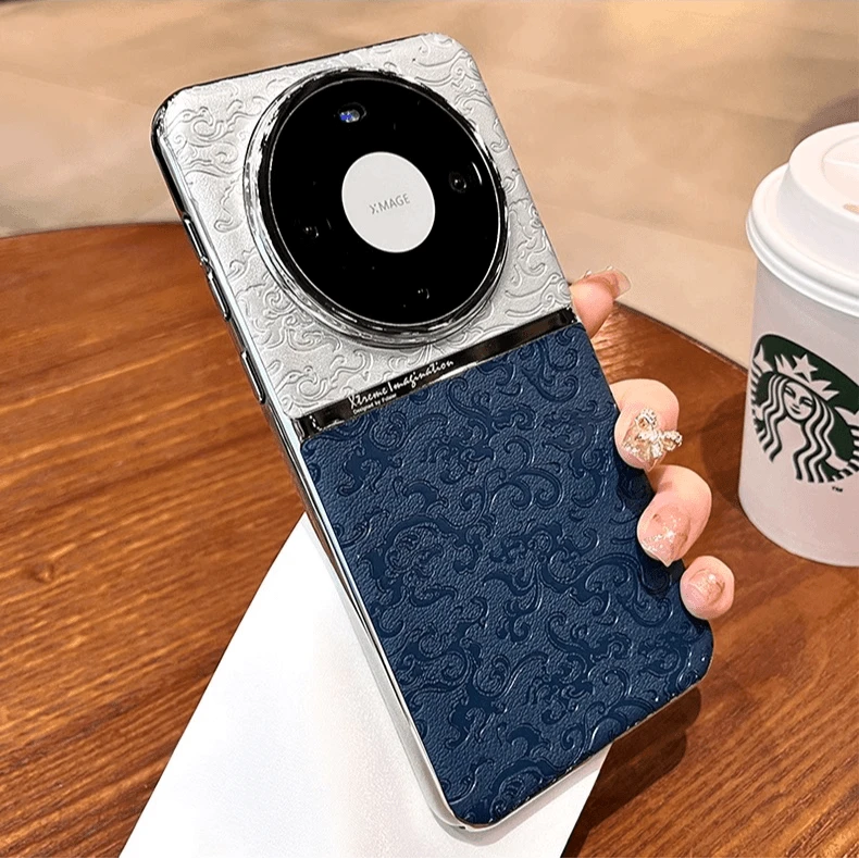 【祥云龙纹 金属镜头圈】适用于华为Mate60Pro国潮手机壳高端奢华