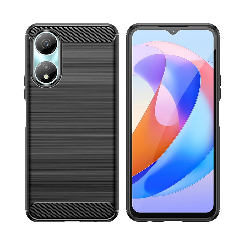 适用荣耀畅玩40碳纤拉丝手机壳软硅胶超薄防摔微磨砂防汗轻奢商务