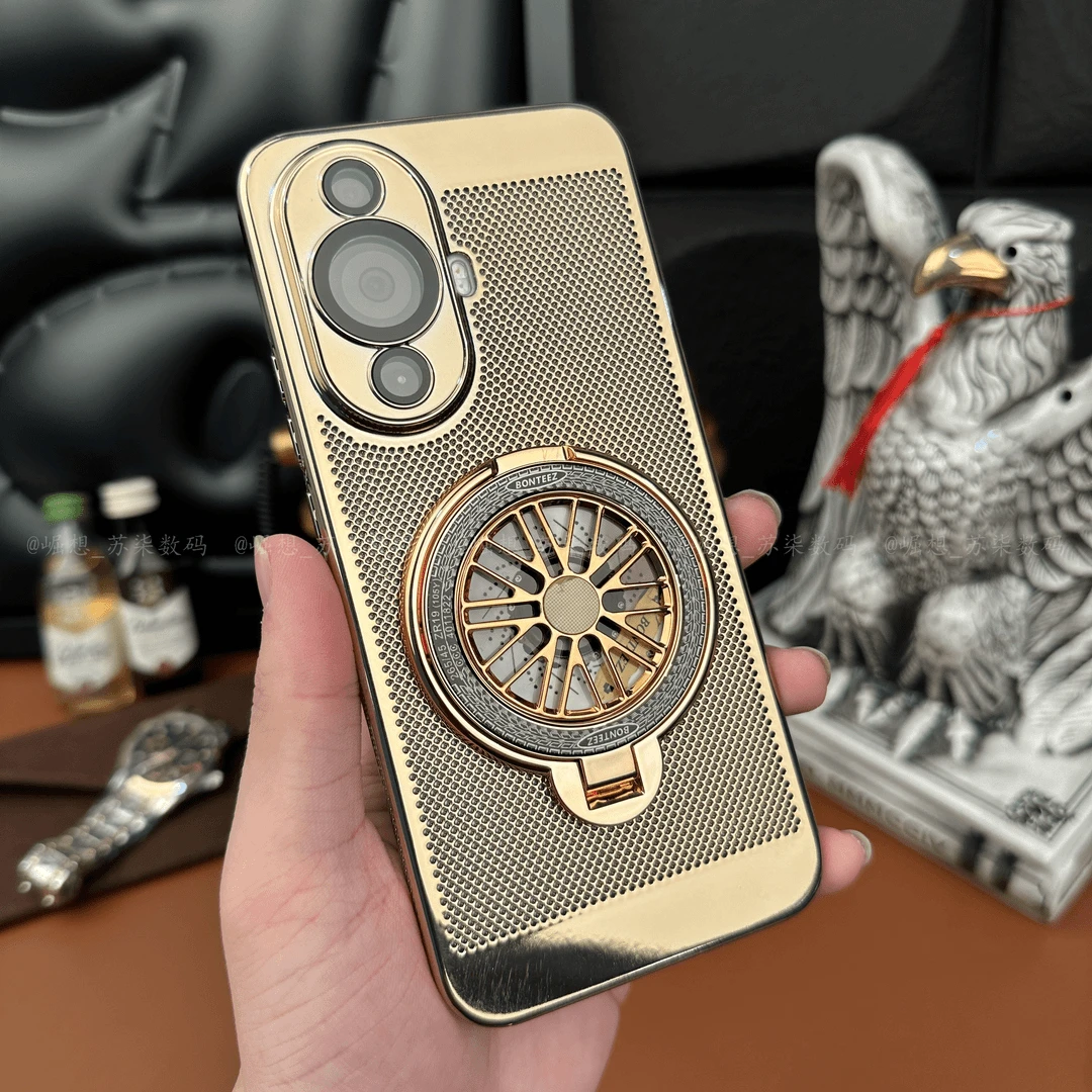 新款解压陀螺支架适用华为Nova11手机壳镜头膜超薄散热防摔壳