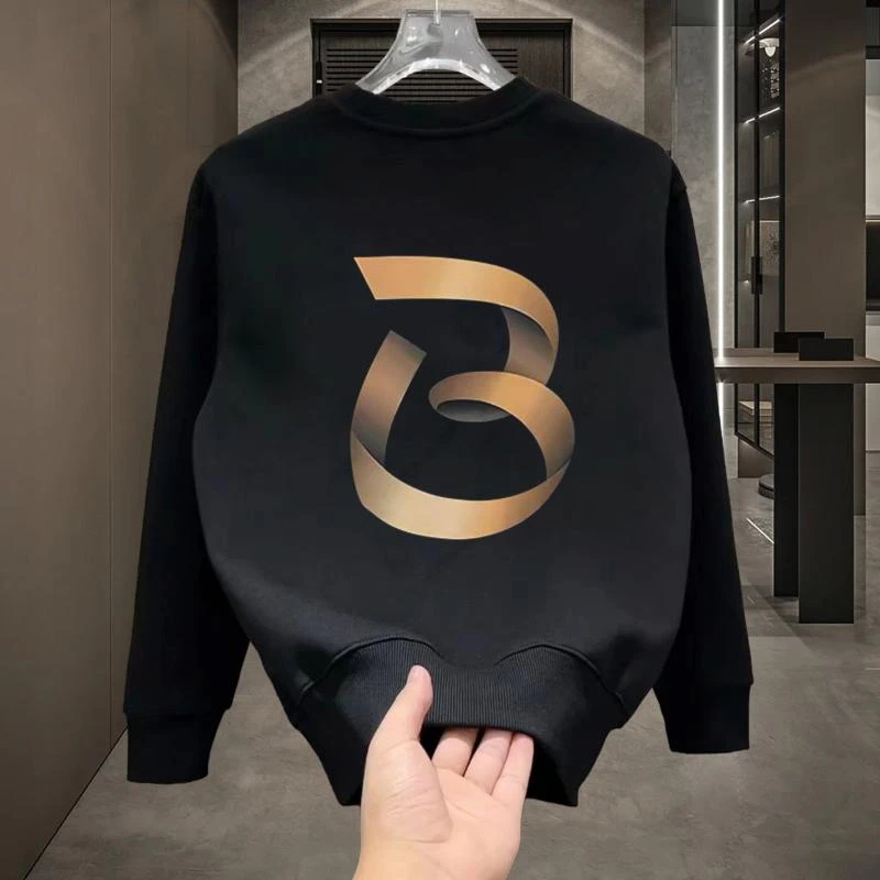 2023秋季新款爆款百搭卫衣男潮牌ins高档印花休闲套头圆领上衣服