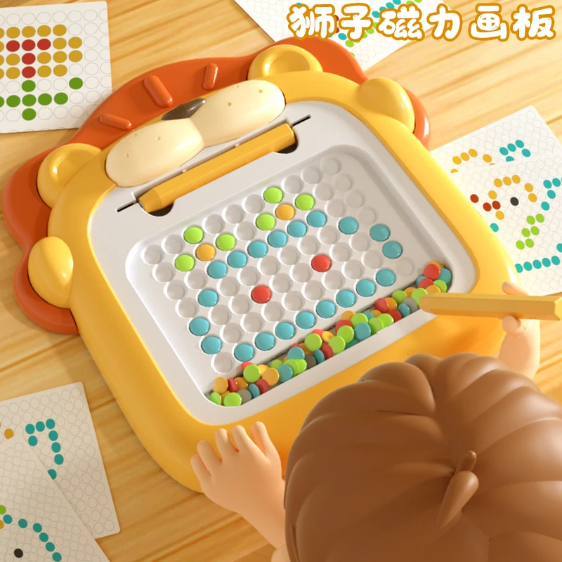 磁性运笔画板儿童磁力控笔2一3岁小孩幼儿宝宝画画板女孩益智玩具