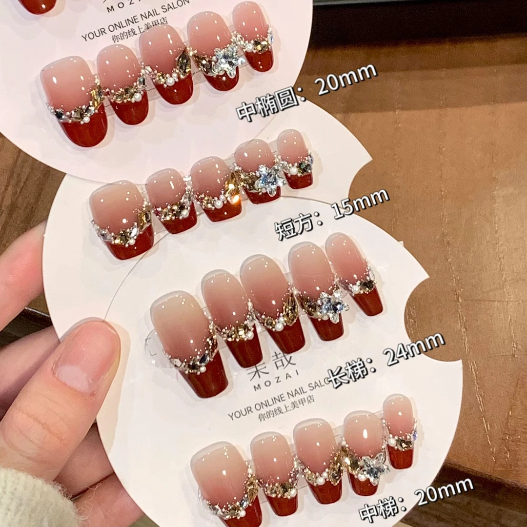 茉哉高定【施家全华/红墙瓦上】纯手工定制美甲拆卸穿戴甲A2893