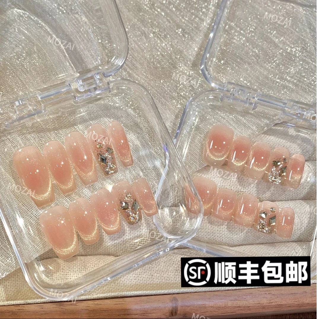 茉哉高定【施家全华/秋风日落】纯手工定制美甲拆卸穿戴甲A3240