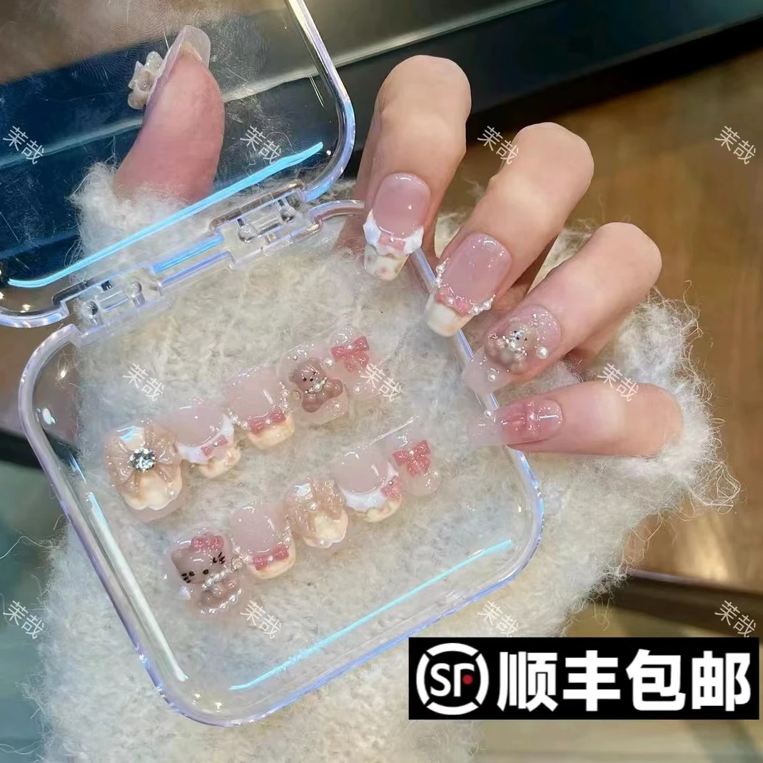 茉哉【可爱凯蒂】纯手工定制拆卸穿戴甲A3296