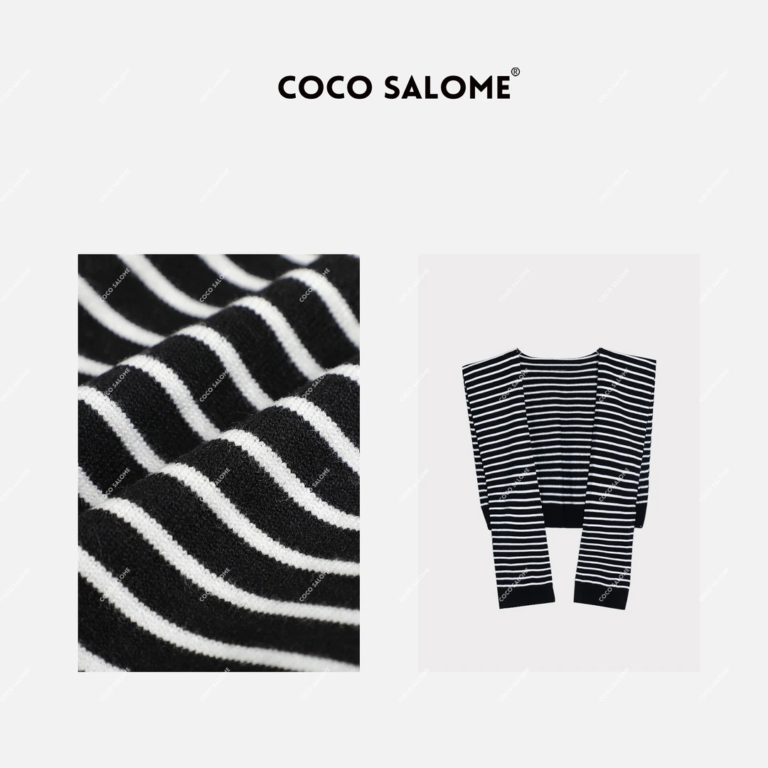 COCO SALOME【酷酷女孩】时尚休闲百搭条纹披肩PJ01