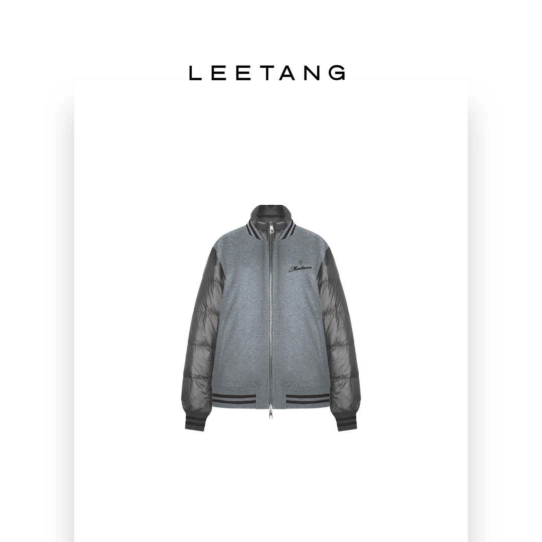 【LEETANG】棒球领拼接羽绒服LT-X818