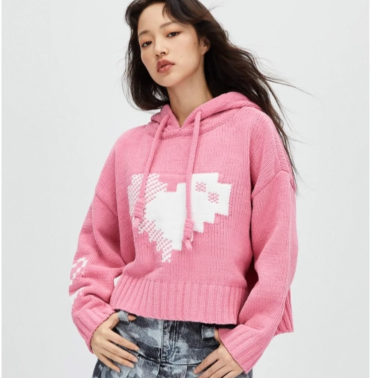 【芋总专属】ONLY早秋新宽松款连帽长袖短针织衫女|123413014