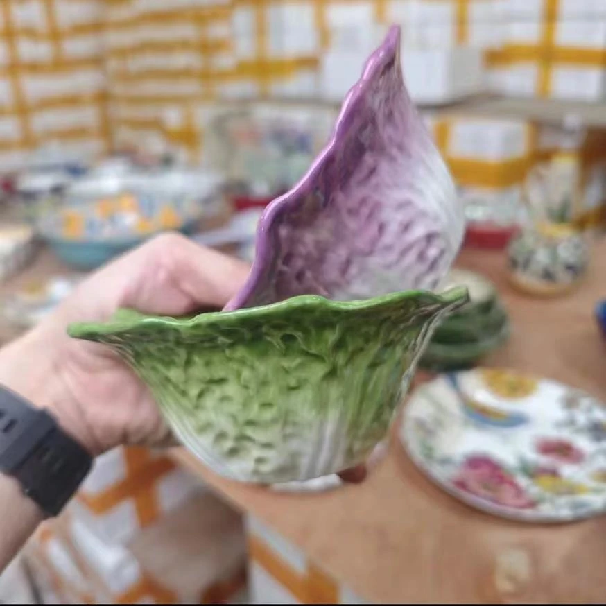 【四季陶仓】釉下彩白菜造型碗仿真好看手绘-5英寸白菜碗套装