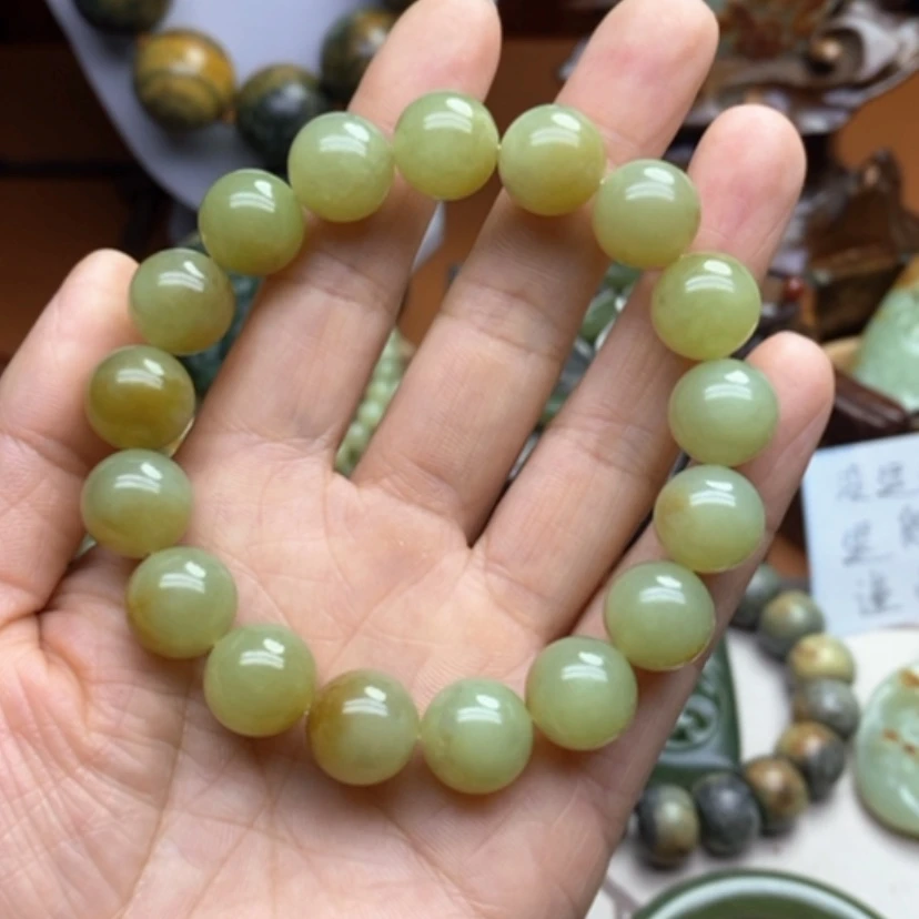 【闪购商品】岫岩河磨玉（透闪石质玉）手串未镶嵌এ****