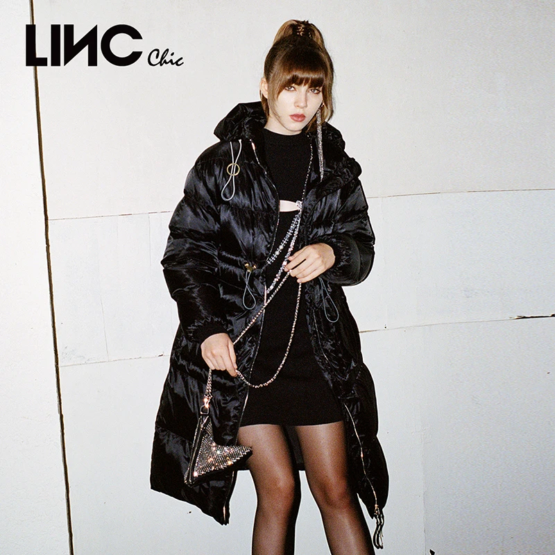 【COCO老师专属】LINCCHIC金羽杰长款加厚羽绒服女款冬Y21806263