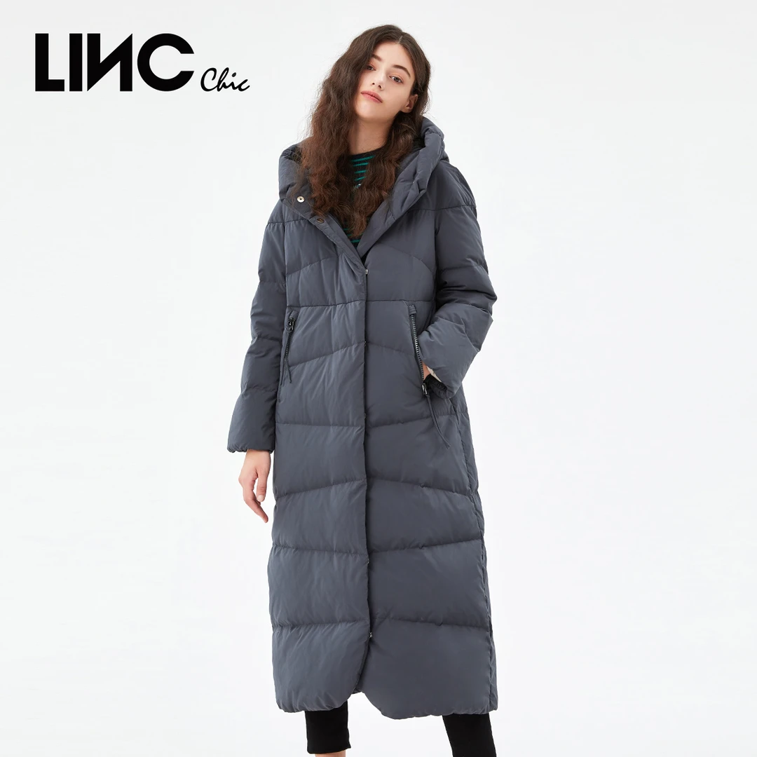 LINCCHIC金羽杰加厚棉被感加长羽绒服2088508