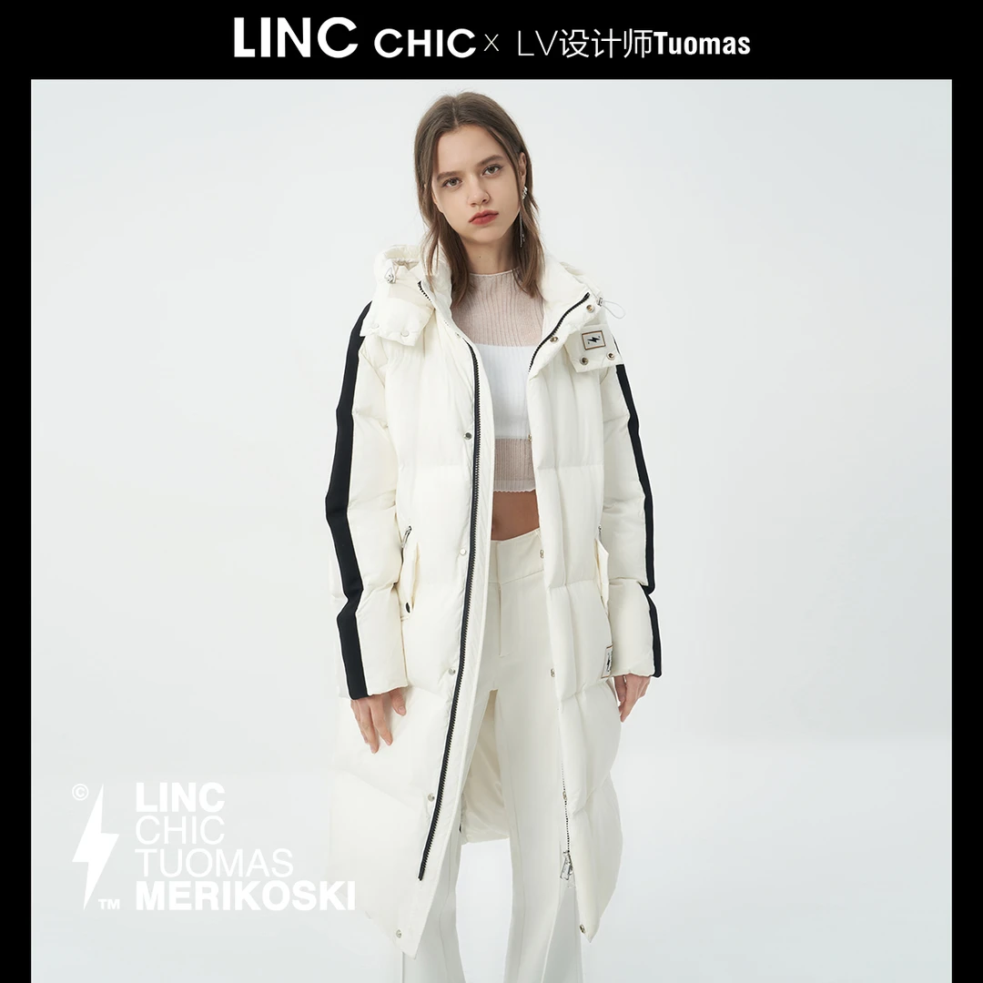 LINCCHIC金羽杰高品质设计师联名长款羽绒服男士冬季N22808506