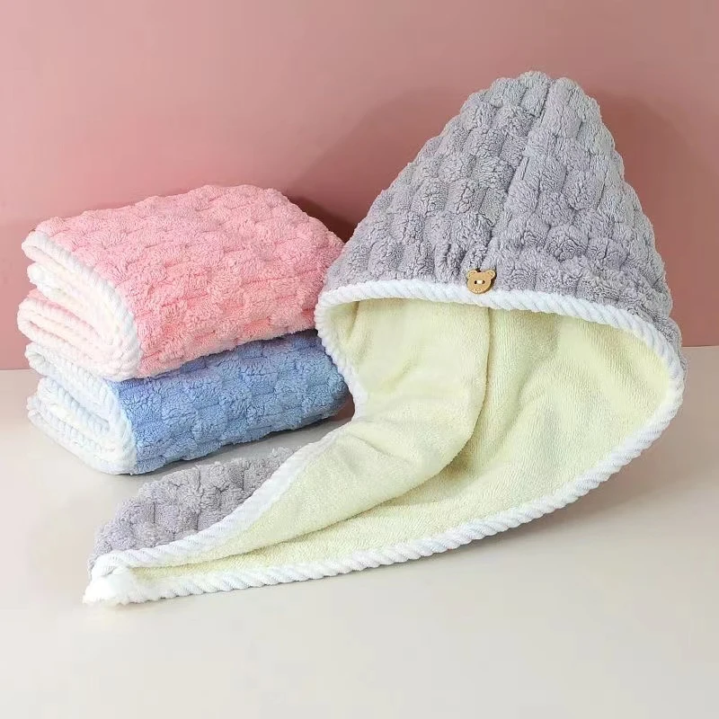 洗头发双层干发帽 家用成人浴室双层干发帽 云朵干发帽 骑行帽 XC