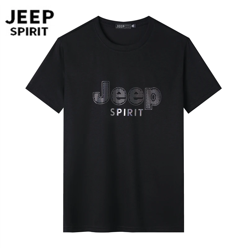 JEEPSPIRIT夏季新款男士时尚透气百搭圆领丝光棉休闲T恤（JP-ST14）
