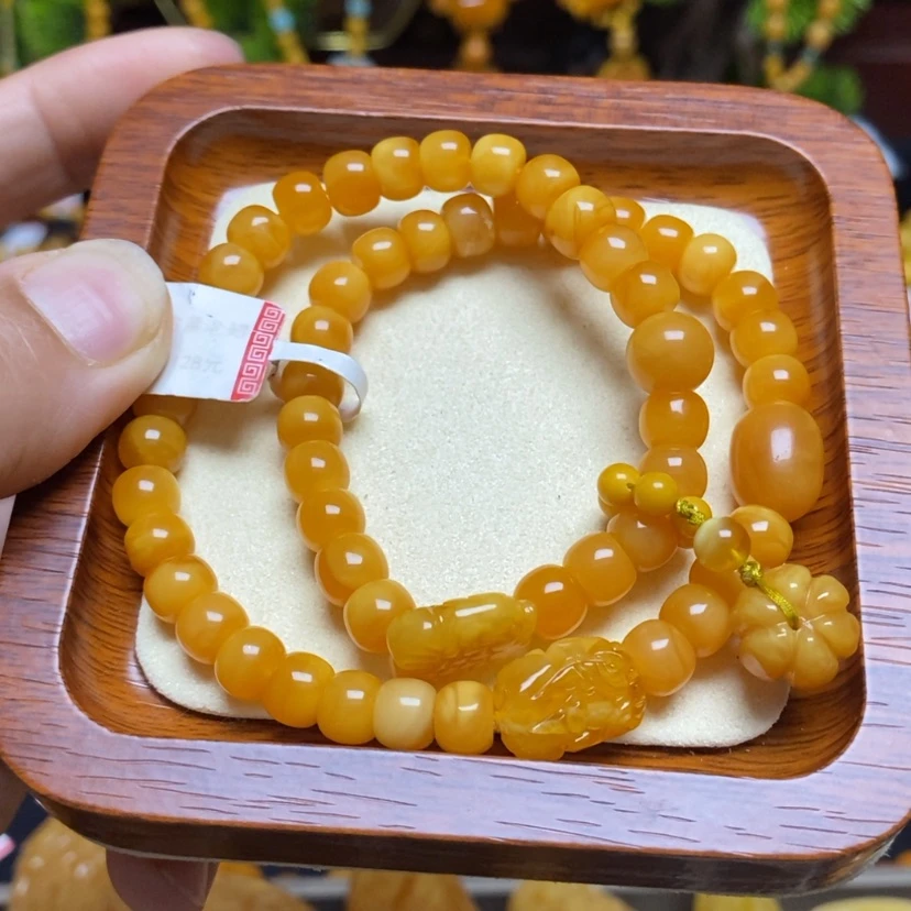 【闪购商品】蜜蜡手链未镶嵌手串