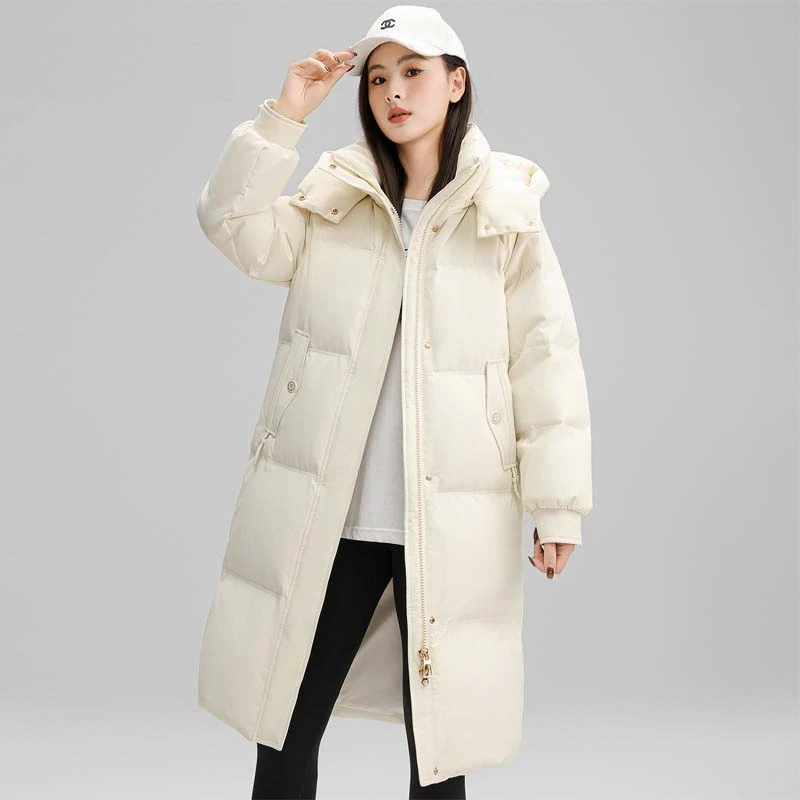 正品波司泡芙2024冬季新款女士连帽羽绒棉服显瘦时尚韩版加厚外套