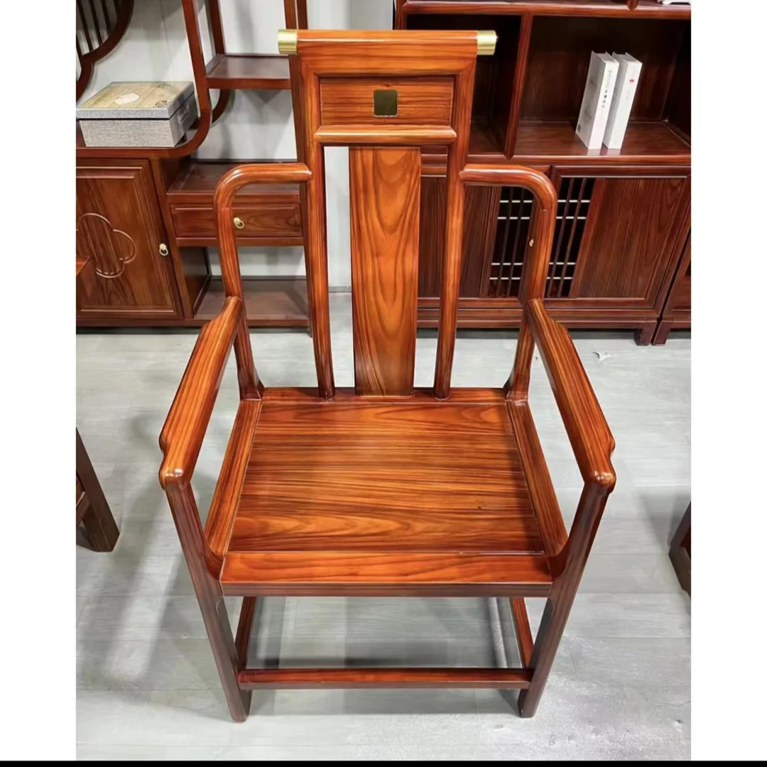 新中式宝座实木主椅家用桌椅古典茶椅实木椅书椅家用实木家具简约