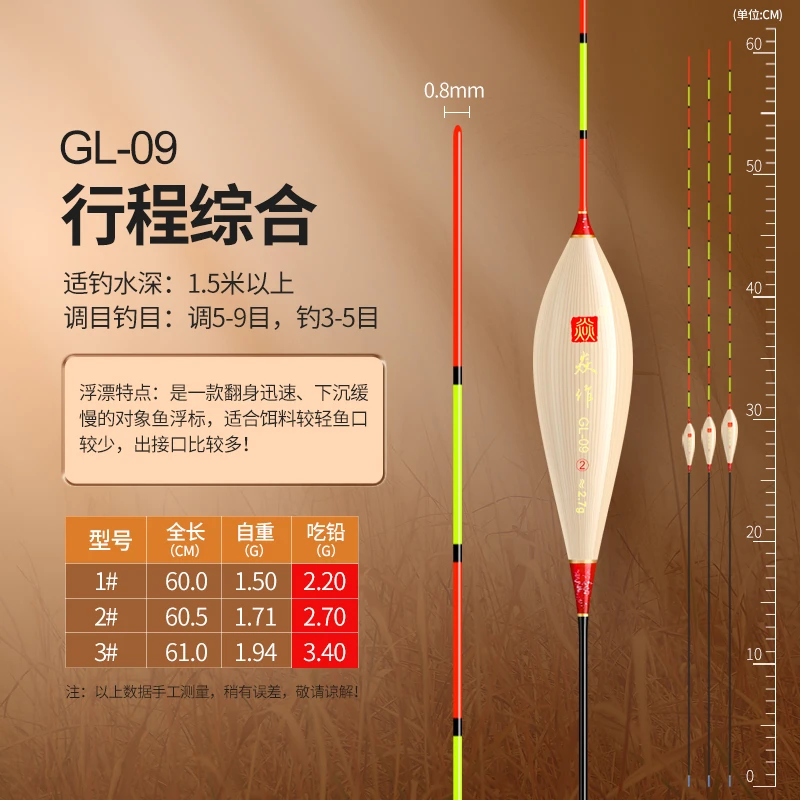 焱作鸽子蛋手工带壳芦苇GL09浮漂芦苇浮漂正品芦苇漂钓鱼鱼漂